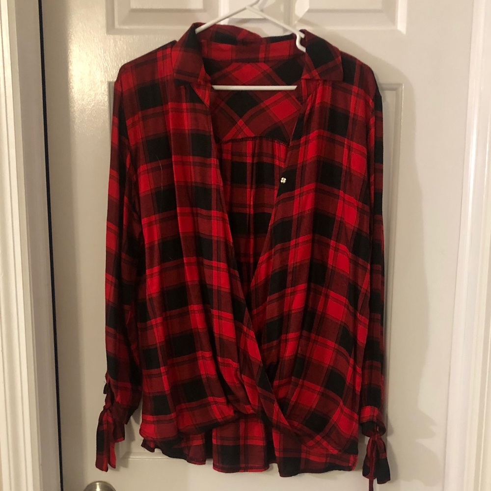Red & black “flannel” shirt